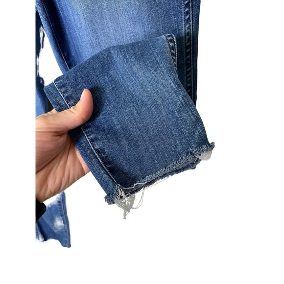 Madewell 10" High-Rise Skinny Jeans Brinville Wash Button-Front Tencel Size 30 - Picture 4 of 10